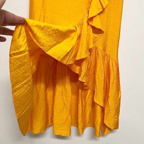 Sunburst Kiss Womens Bright Orange Ruffle High Low Tiered Maxi Skirt Size M - Picture 4 of 8
